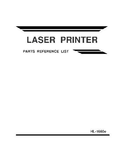 Brother HL-1660e Parts Manual  Brother Printers Laser HL1260_1660 Brother HL-1660e Parts Manual.pdf