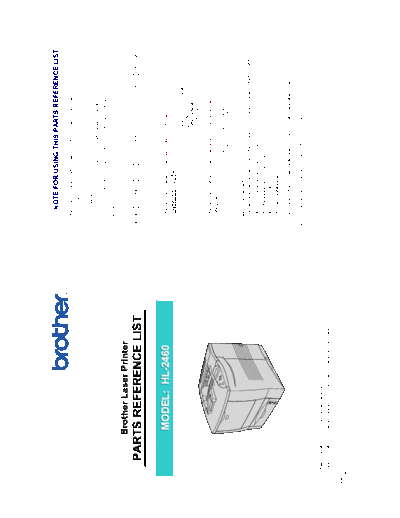 Brother HL-2460 Parts Manual  Brother Printers Laser HL2460 Brother HL-2460 Parts Manual.pdf