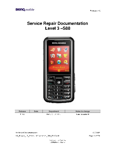 siemens BENQ-  S88 2  siemens Mobile Phone BENQ-SIEMENS S88 BENQ-SIEMENS S88 2.pdf