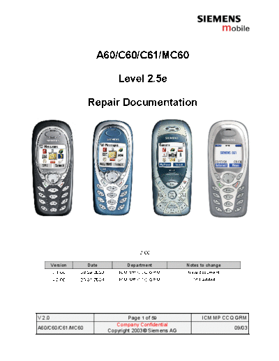 siemens A60, C60, C61, MC60  siemens Mobile Phone SIEMENS A60, C60, C61, MC60 SIEMENS A60, C60, C61, MC60.pdf