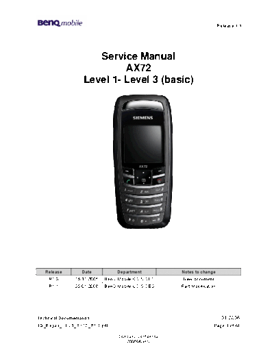 siemens TD Repair L1-L3 AX72 R1.1  siemens Mobile Phone SIEMENS AX72 TD_Repair_L1-L3_AX72_R1.1.pdf