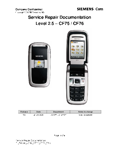 siemens CF75, CF76  siemens Mobile Phone SIEMENS CF75, CF76 SIEMENS CF75, CF76.pdf