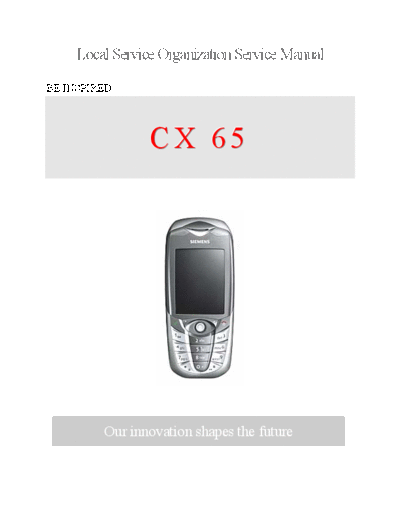 siemens CX65 2  siemens Mobile Phone SIEMENS CX65 SIEMENS CX65 2.pdf