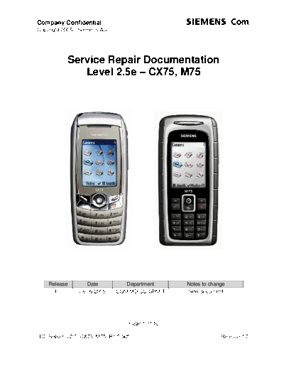 siemens CX75, M75 3  siemens Mobile Phone SIEMENS CX75, M75 SIEMENS CX75, M75 3.pdf
