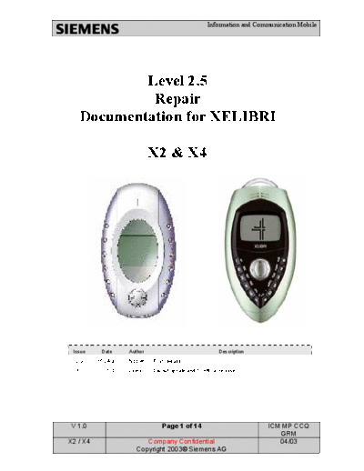 siemens XELIBRI X2, X4  siemens Mobile Phone SIEMENS XELIBRI X2, X4 SIEMENS XELIBRI X2, X4.PDF