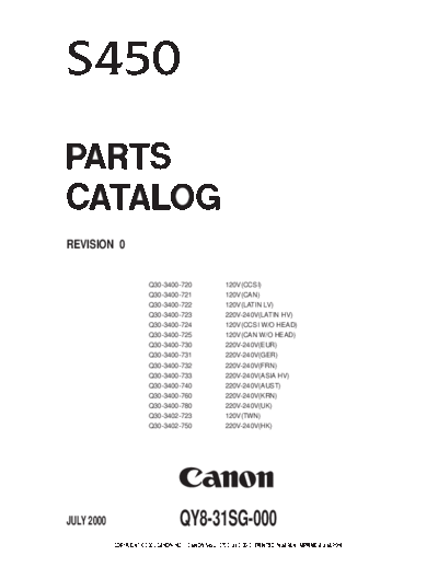 CANON s450pc  CANON Printer s450 s450pc.rar