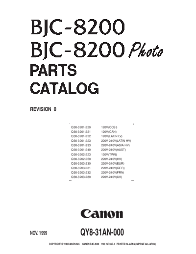 CANON BJC 8200pc  CANON Printer InkJet BJC8200 BJC 8200pc.rar