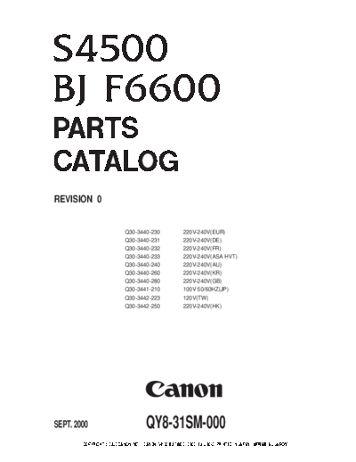 CANON s4500pc  CANON Printer InkJet s4500 s4500pc.rar