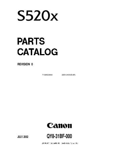 CANON s520x-pc  CANON Printer InkJet S520_750_820_900 s520x-pc.pdf