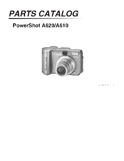 CANON POWERSHOT A610  CANON Camera CANON_POWERSHOT_A610.rar