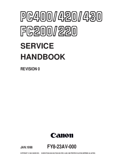 CANON Fc220sh  CANON Copiers FC 200_220_PC_400_420_430 Fc220sh.pdf