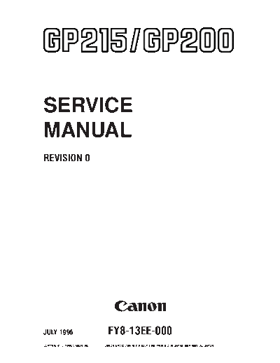 CANON gp215sm  CANON Copiers GP 215 gp215sm.pdf