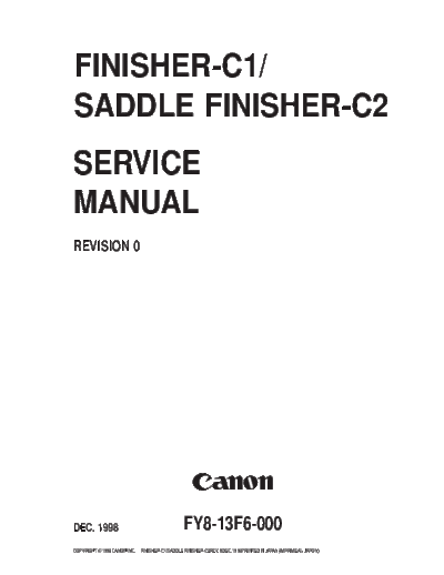 CANON finisher-c1  CANON Copiers GP 405 C1 finisher-c1.pdf