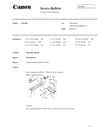 CANON gp160-02  CANON Copiers GP 405 ServBull gp160-02.pdf