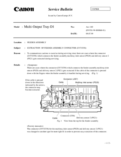 CANON acc-160  CANON Copiers GP 405 ServBull ServBullGP405 acc-160.pdf