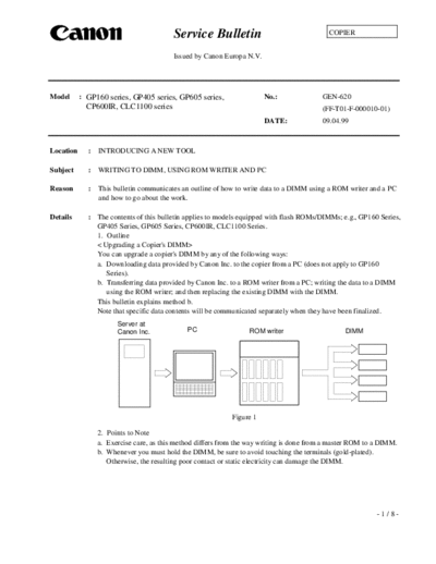 CANON gen-620  CANON Copiers GP 405 ServBull ServBullGP405 gen-620.pdf