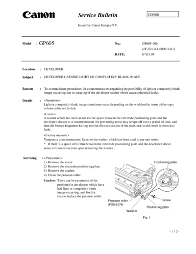 CANON gp605-06  CANON Copiers GP 405 ServBull ServBullGP605 gp605-06.pdf