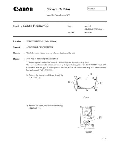 CANON acc-145  CANON Copiers GP 605 ServBull ServBullGP405 acc-145.pdf