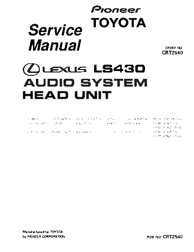 Lexus FX-MG9106 LS430  Lexus Car Audio FX-MG9106_LS430.pdf