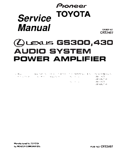 Lexus GM-8506 GM-8606 GS300 GS430  Lexus Car Audio GM-8506_GM-8606_GS300_GS430.pdf