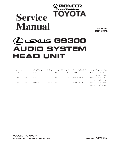 Lexus KEX-M8076 KEX-M8176 EX-M8476 GS300  Lexus Car Audio KEX-M8076_KEX-M8176_EX-M8476_GS300.pdf