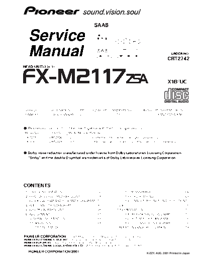 SAAB FX-M2117  SAAB Car Audio FX-M2117.pdf