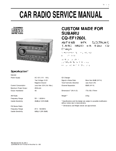 Subaru CQ-EF1260  Subaru Car Audio CQ-EF1260.pdf
