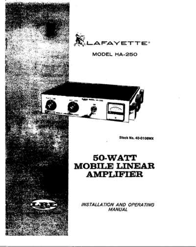 Lafayette ha250 oper install man sch gif  . Rare and Ancient Equipment Lafayette lafayette_ha250_oper_install_man_sch_gif.zip