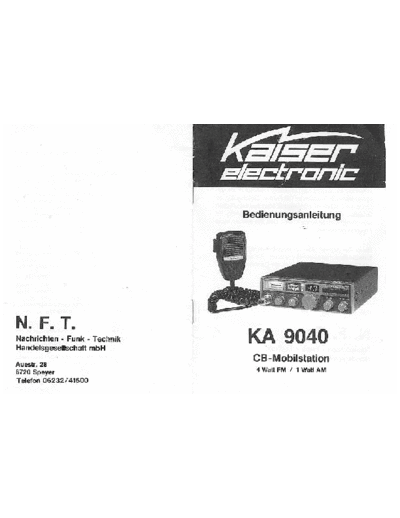kaiser KA 9040  . Rare and Ancient Equipment kaiser Kaiser KA 9040.rar