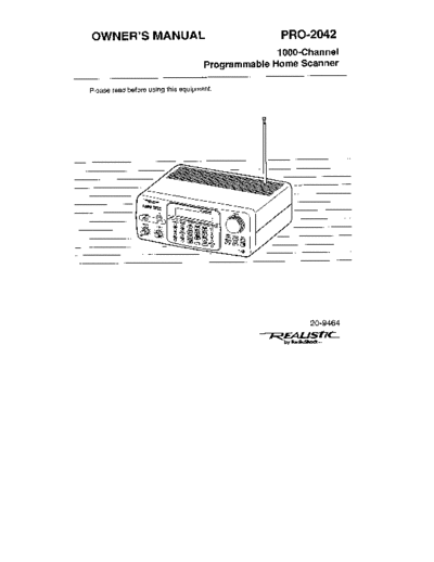 Realistic pro2042 owners man pdf  . Rare and Ancient Equipment Realistic realistic_pro2042_owners_man_pdf.rar