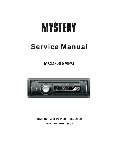 MYSTERY service manual mcd-596mpu6188u  . Rare and Ancient Equipment MYSTERY Car Audio Mystery MCD-596MPU service_manual_mcd-596mpu6188u.pdf
