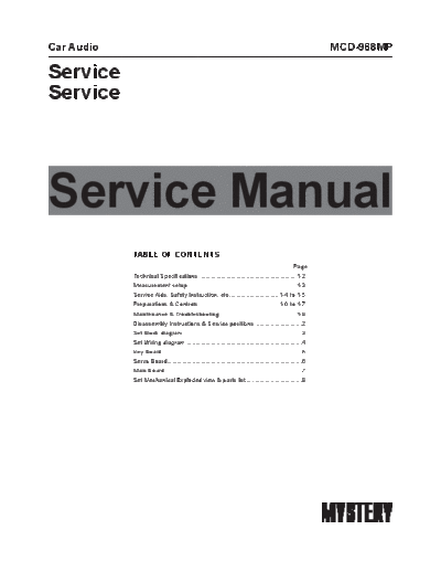 MYSTERY MCD-968MP-969MP  . Rare and Ancient Equipment MYSTERY Car Audio Mystery MCD-968MP-969MP Mystery MCD-968MP-969MP.pdf