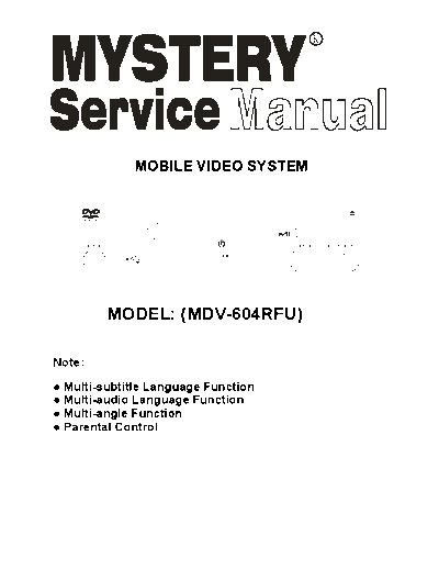 MYSTERY COVER  . Rare and Ancient Equipment MYSTERY Car Audio Mystery MDV-604RFU COVER.pdf