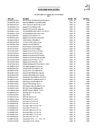 MYSTERY MMD 584  DVD PART LIST  . Rare and Ancient Equipment MYSTERY Car Audio Mystery MMD-584 MMD 584  DVD PART LIST.pdf