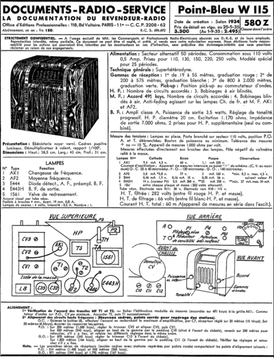 POINT BLEU PointBleu W115  . Rare and Ancient Equipment POINT BLEU Audio W115 PointBleu_W115.zip