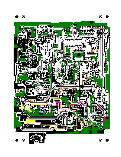 Rolsen BOTTOM LAYOUT  . Rare and Ancient Equipment Rolsen Car Audio    CD Rolsen RC752 RC 752 MAIN PCB BOTTOM LAYOUT.pdf