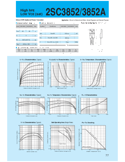 Rolsen 2SC3852  . Rare and Ancient Equipment Rolsen Projection TV   2SC3852.pdf