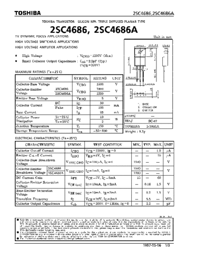 Rolsen 2SC4686A  . Rare and Ancient Equipment Rolsen Projection TV   2SC4686A.pdf