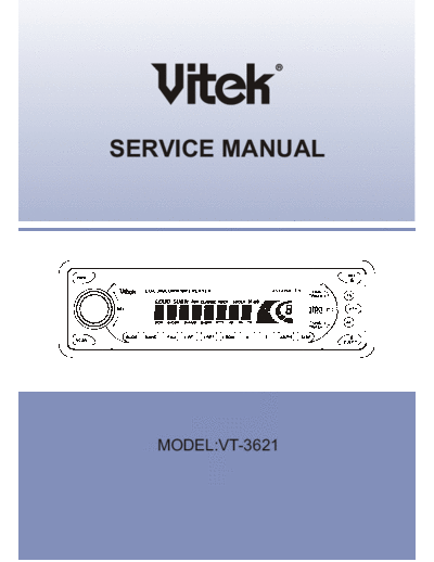 Vitek VT-3621 (CD3987-OIRT) SERVICE-MANUAL  . Rare and Ancient Equipment Vitek Car Audio Vitek VT-3621 VT-3621 CD VT-3621 (CD3987-OIRT) SERVICE-MANUAL.pdf