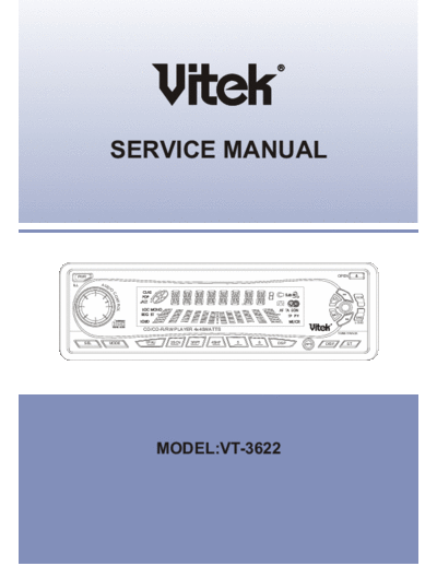 Vitek VT-3622  . Rare and Ancient Equipment Vitek Car Audio Vitek VT-3622 VITEK VT-3622.pdf