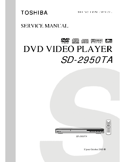 TOSHIBA SD2950 s  TOSHIBA DVD SD-2950 SD2950_s.zip