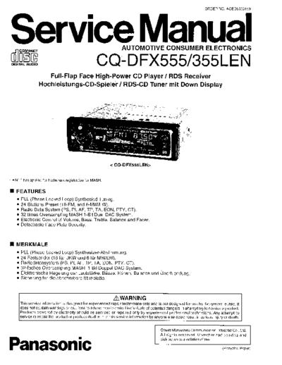 panasonic CQ-DFX555LEN EUOT SVC  panasonic Car Audio CQ-DFX555LEN CQ-DFX555LEN_EUOT_SVC.zip