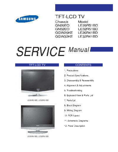 Samsung LE26R41 LE26R51 LE32R41 LE32R51 all parts [SM]  Samsung Monitor Samsung_LE26R41_LE26R51_LE32R41_LE32R51_all_parts_[SM].zip