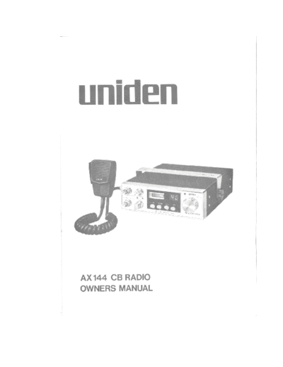 PRESIDENT Uniden AX 144  . Rare and Ancient Equipment PRESIDENT Uniden AX 144 President Uniden AX 144.zip