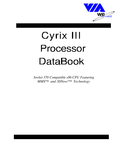 cyrix III Processor DataBook  cyrix Cyrix III Processor DataBook.pdf