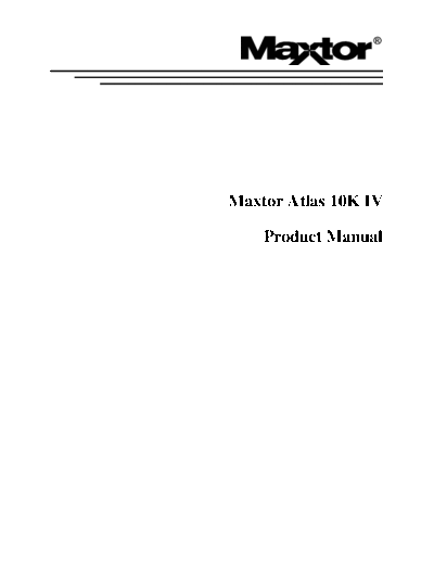 maxtor Atlas 10K V  maxtor Maxtor Atlas 10K V.PDF