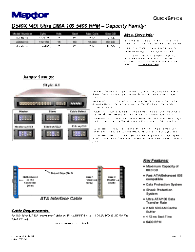 maxtor D540X-4D  maxtor Maxtor D540X-4D.PDF