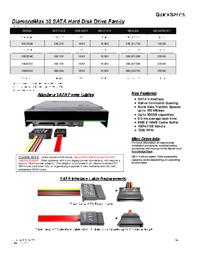 maxtor DiamondMax 10 SATA   maxtor Maxtor DiamondMax 10 SATA .PDF