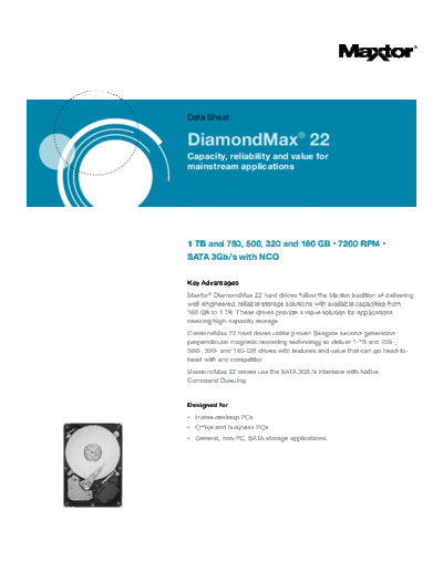 maxtor DiamondMax 22 II  maxtor Maxtor DiamondMax 22 II.PDF
