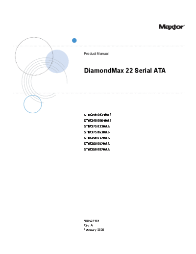 maxtor DiamondMax 22 SATA II  maxtor Maxtor DiamondMax 22 SATA II.PDF